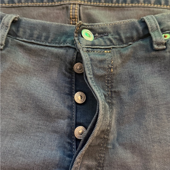 Levi’s 501 Original Fit Straight Leg Jeans Gray Blue 36x30 - Picture 3 of 14